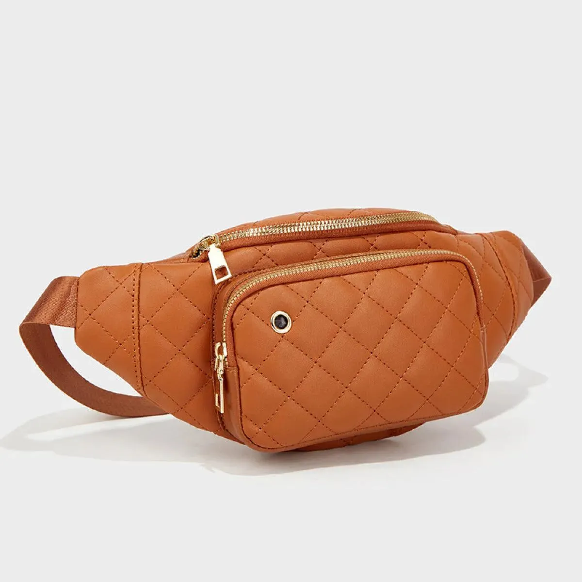 Simple Rhombus Pattern Crossbody Waist Bag