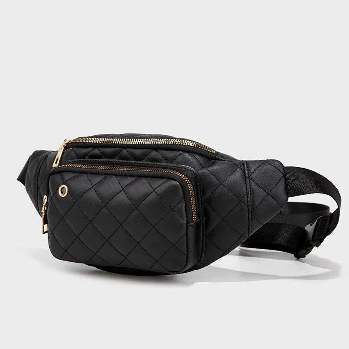 Simple Rhombus Pattern Crossbody Waist Bag
