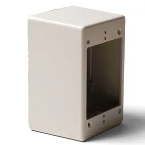 Single Gang Junction Box, 2.77" Deep, PVC, Office White