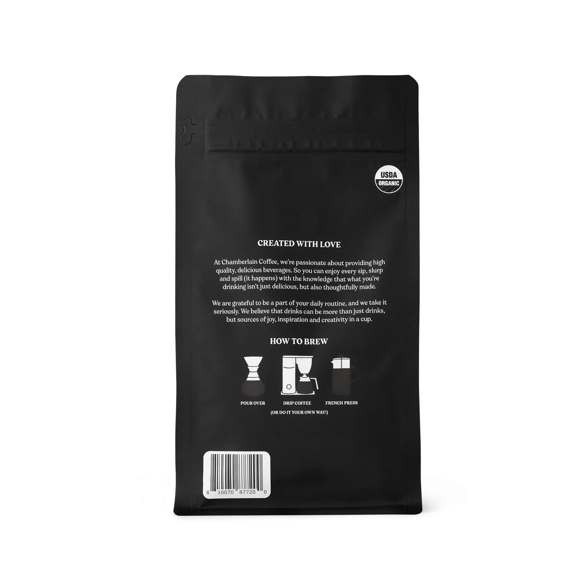 sophisticated skunk cookies & cream blend coffee bag