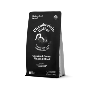 sophisticated skunk cookies & cream blend coffee bag