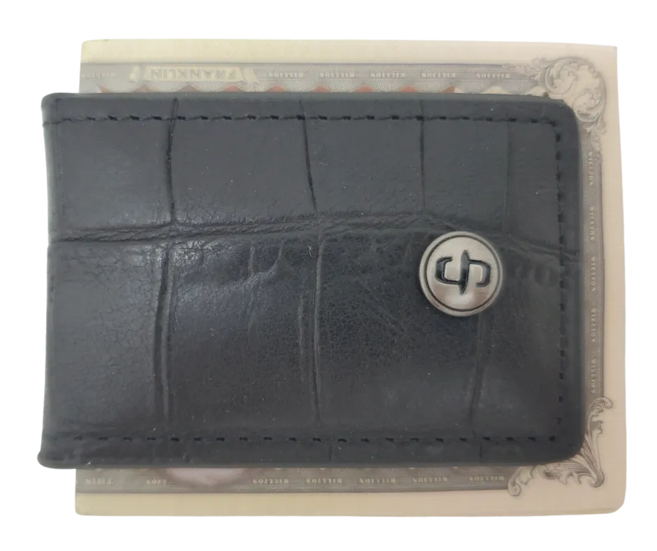 Stetson Croc Print Magnetic Money Clip