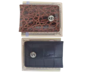 Stetson Croc Print Magnetic Money Clip
