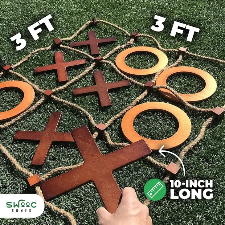 Swooc Games - Giant Wooden Tic Tac Toe Game