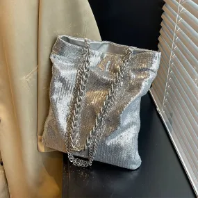 TAVIMART  -  Big Sequin Underarm Bags for Women Luxury Designer Korean Fashion Party Handbags Trend Shoulder Bag