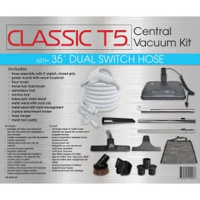 Titan Central Vac Kit Classic T5 35' with Power Head