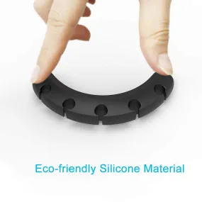 TOPK Cable Organizer Silicone USB Cable Winder Desktop Tidy Management Clips Cable Holder for Mouse Headphone Wire