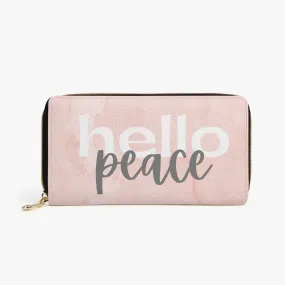 Uniquely You Zipper Wallet - Purse / Pearly Pink Peace Print