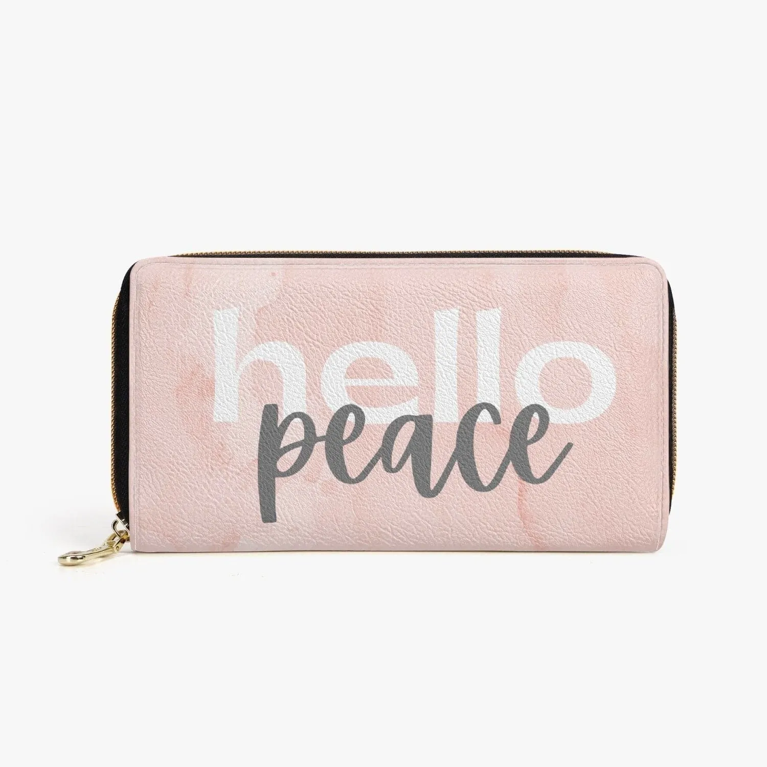 Uniquely You Zipper Wallet - Purse / Pearly Pink Peace Print