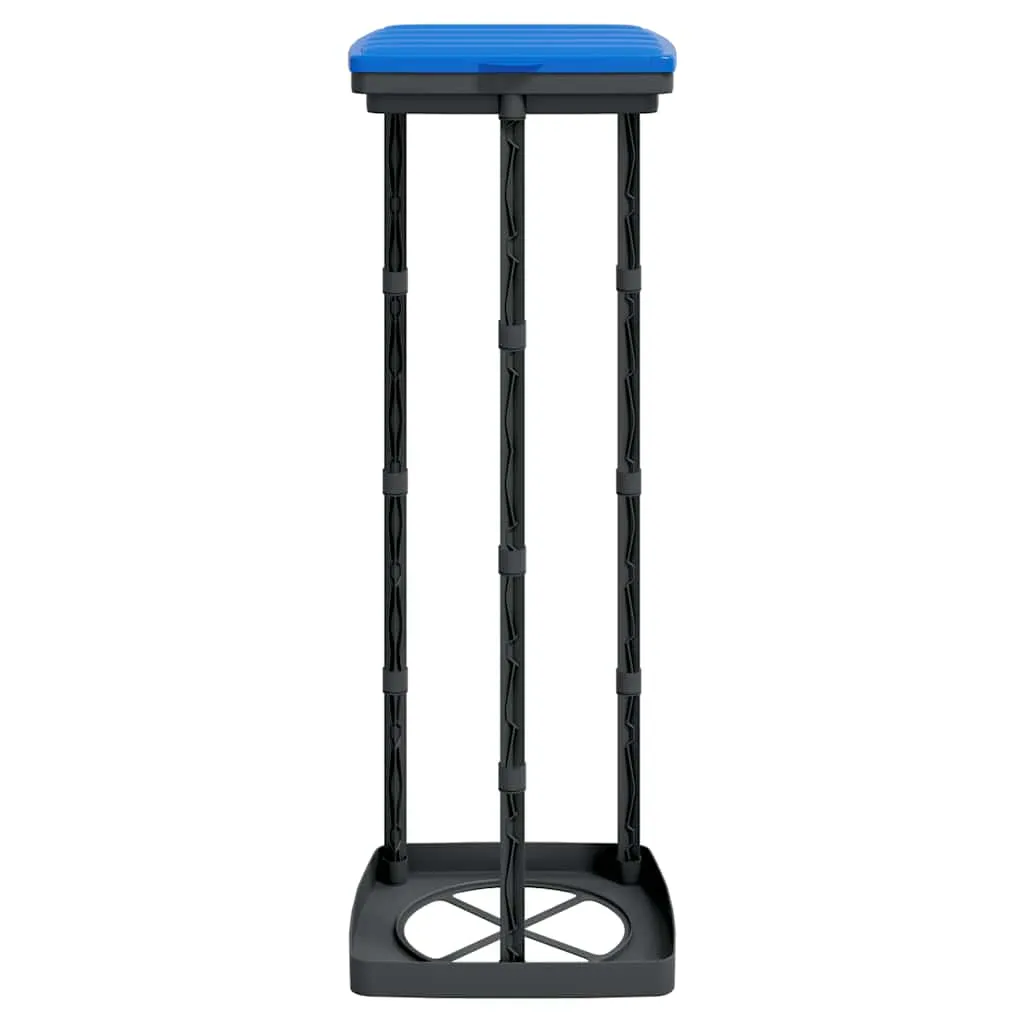 vidaXL Rubbish Bag Holders 2 pcs Black and Blue 120 L PP