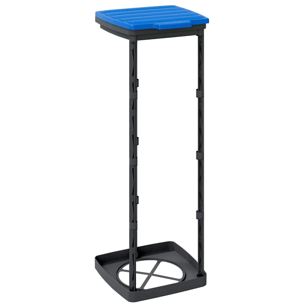 vidaXL Rubbish Bag Holders 2 pcs Black and Blue 120 L PP