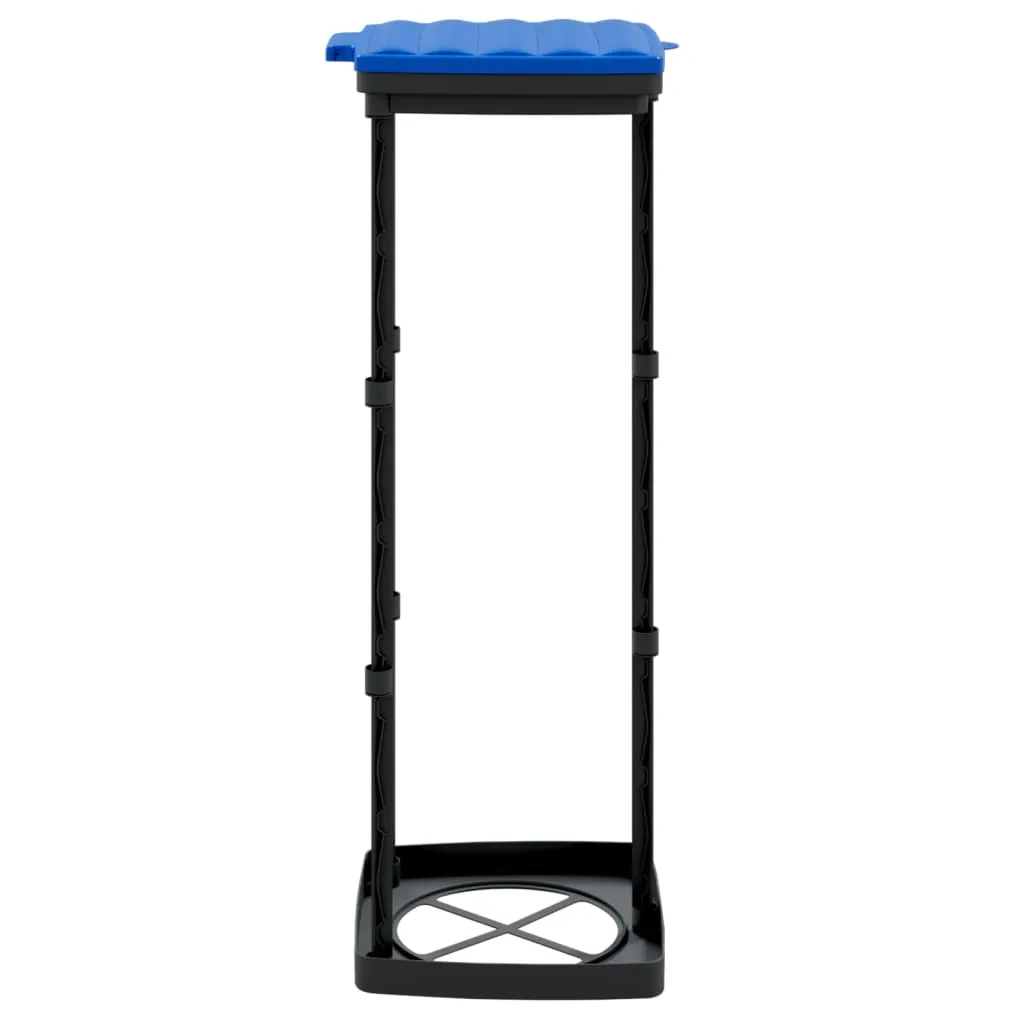 vidaXL Rubbish Bag Holders 2 pcs Black and Blue 120 L PP
