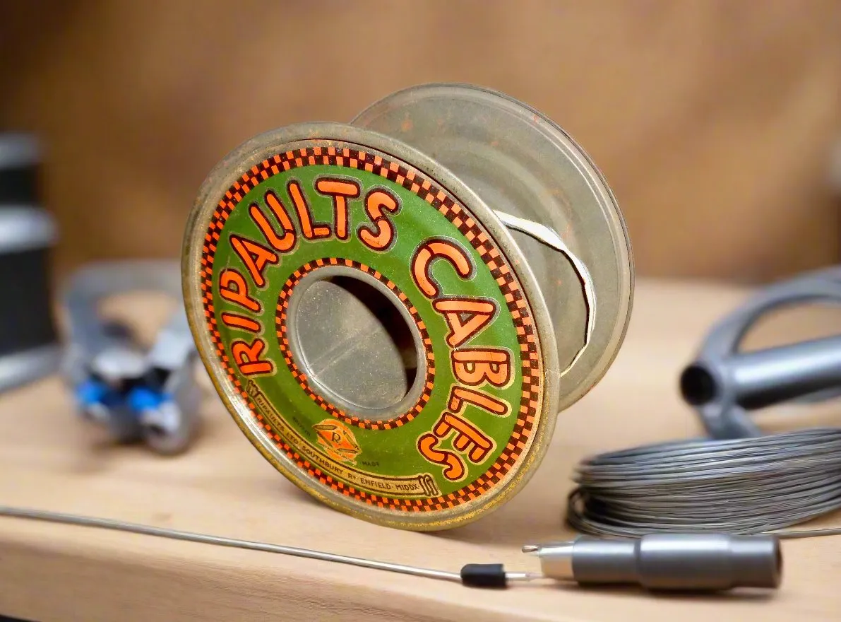 Vintage Metal Cable Reel / Spool / Bobbin With Double Sided Graphics For Ripaults Cables