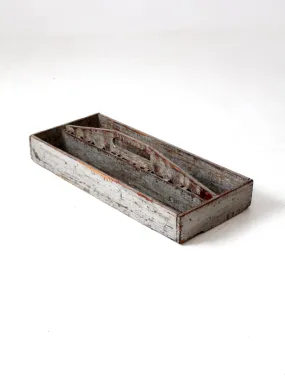 vintage wooden tool box trug