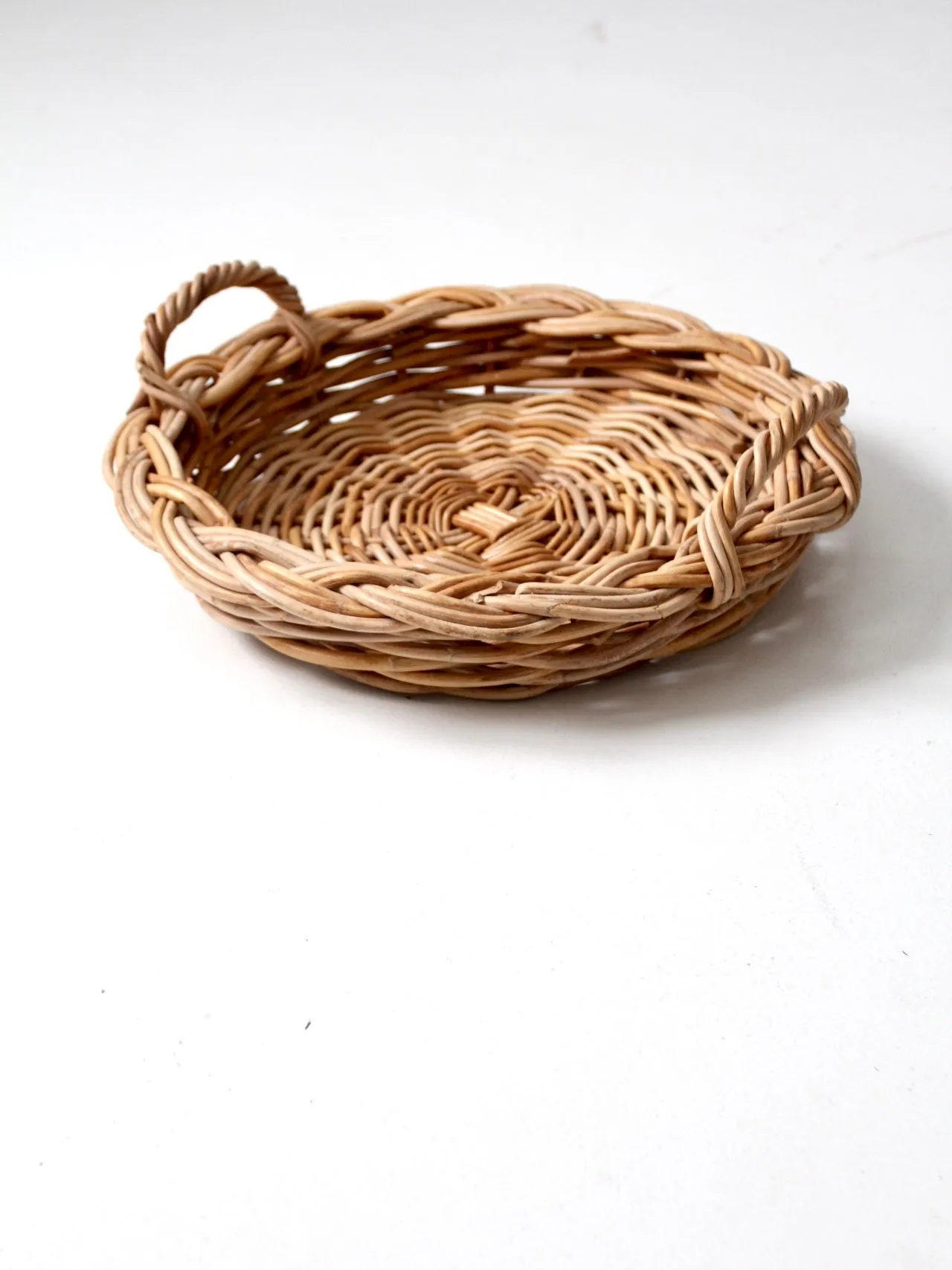 vintage woven basket tray