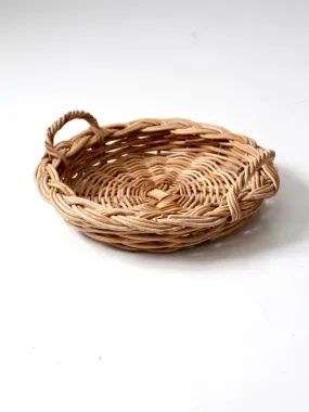 vintage woven basket tray