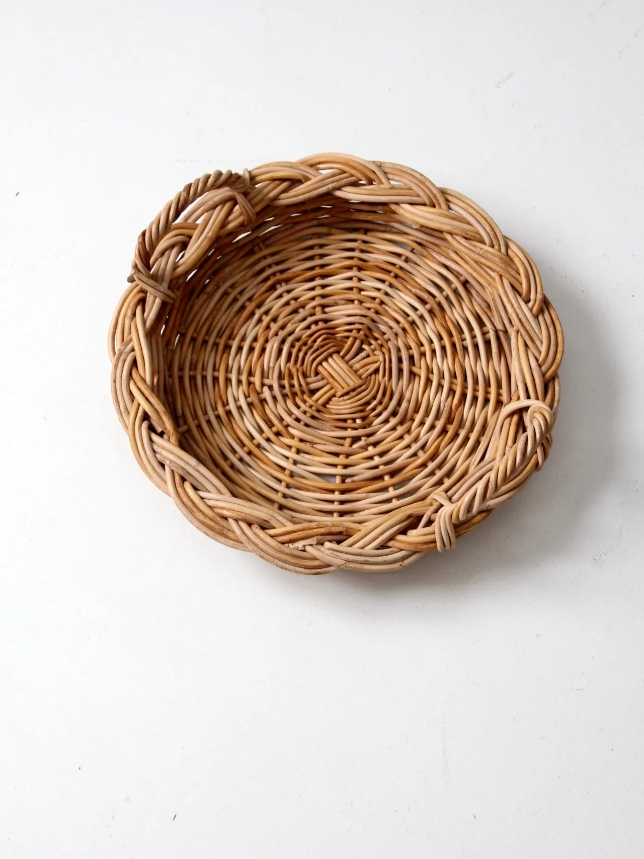 vintage woven basket tray
