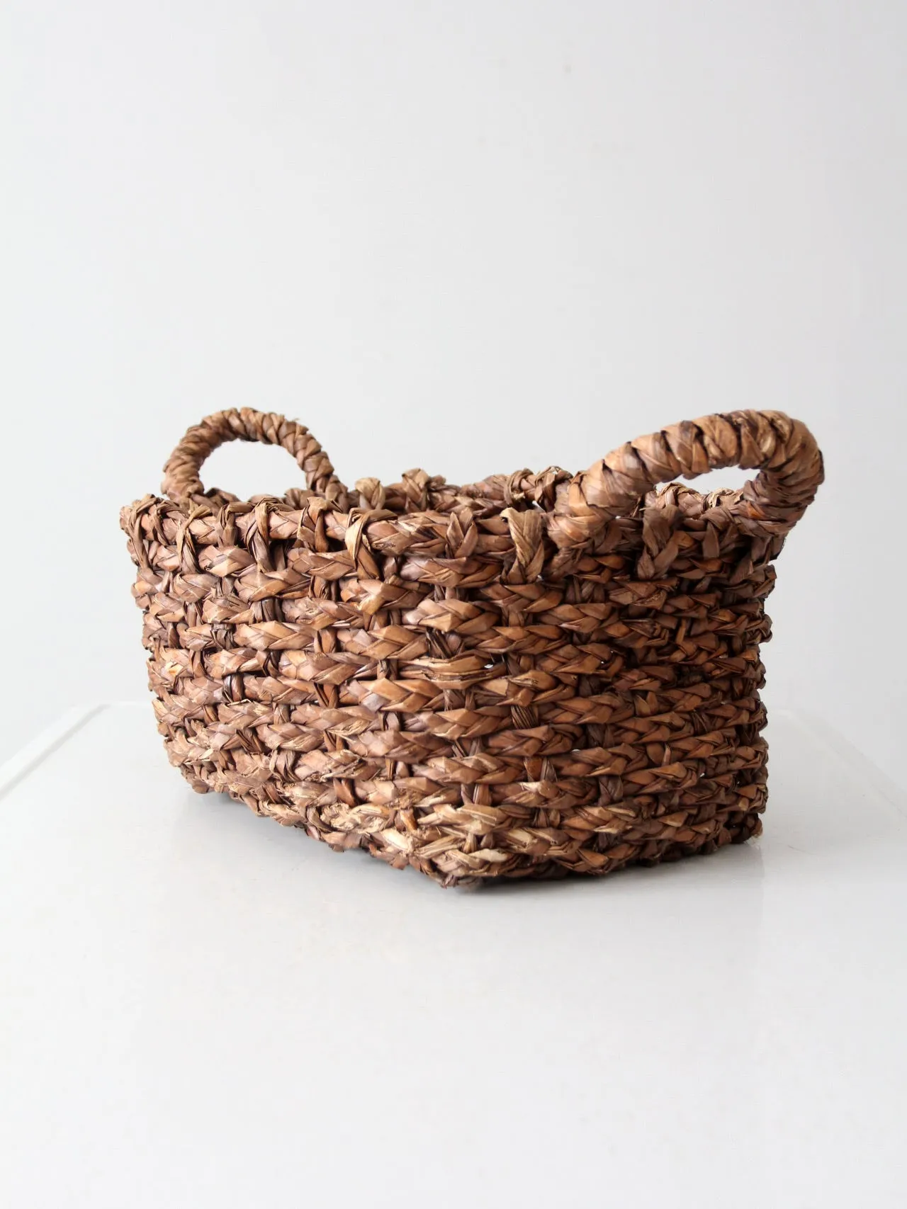 vintage woven organizer basket