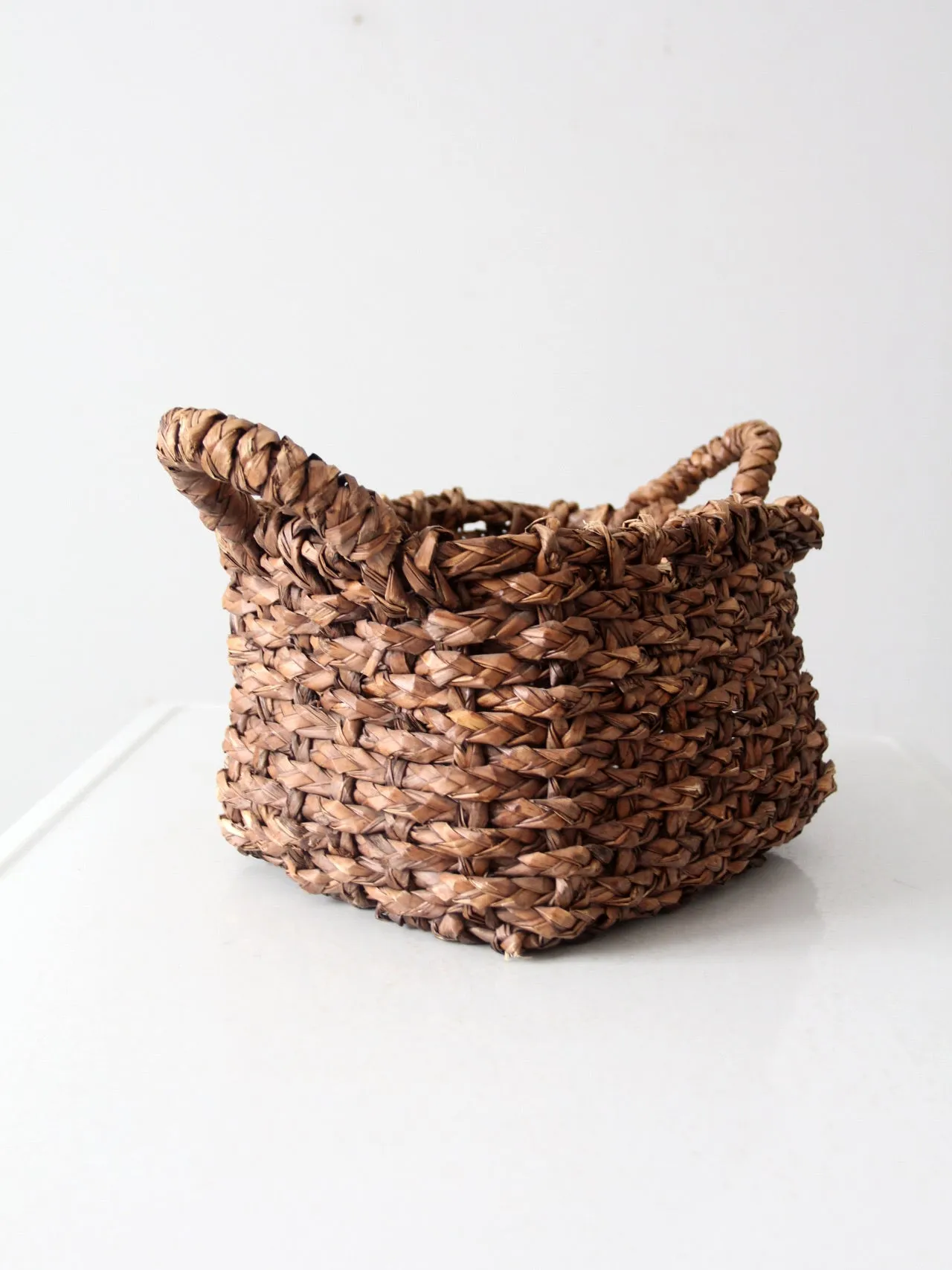 vintage woven organizer basket
