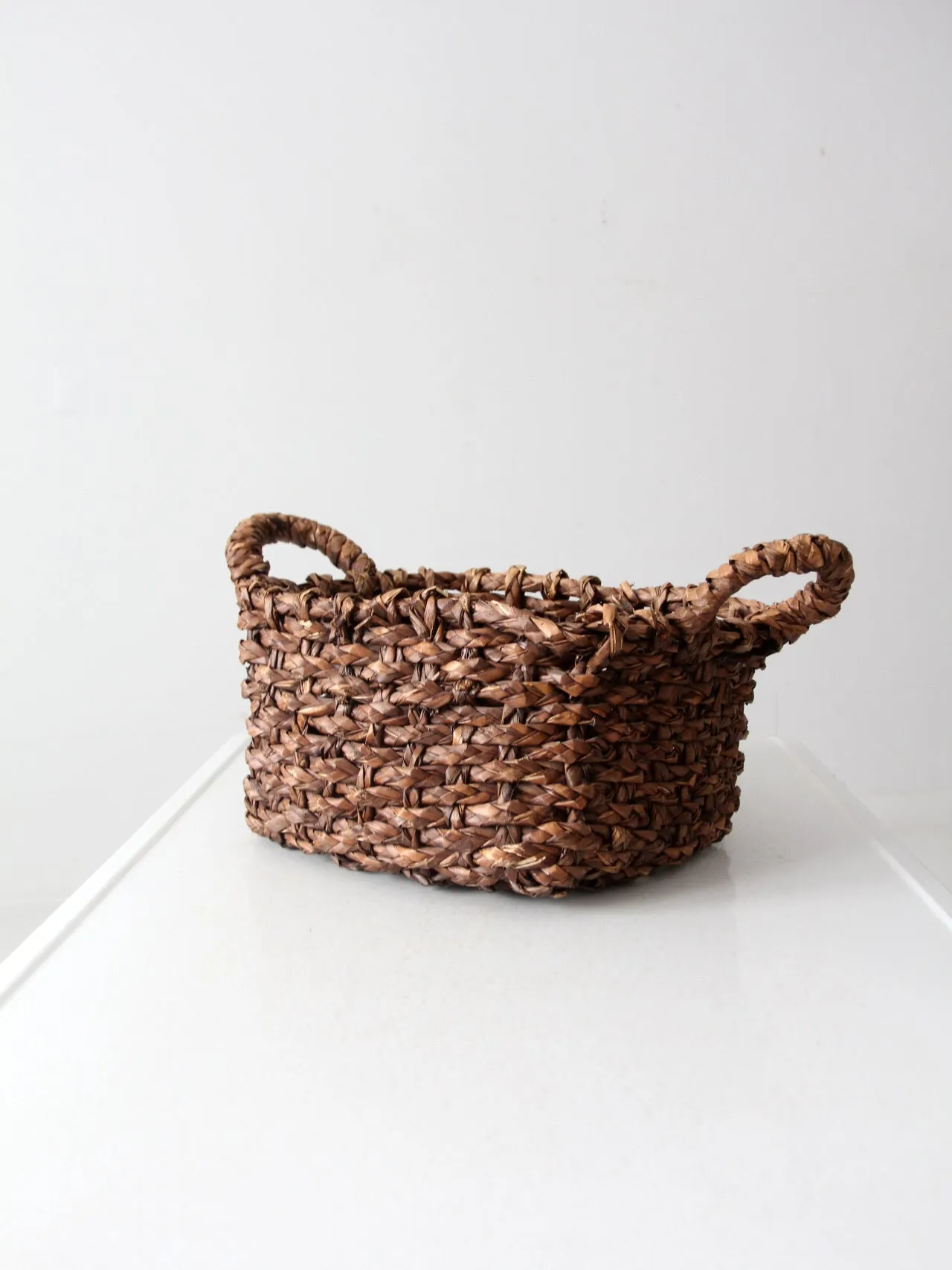 vintage woven organizer basket