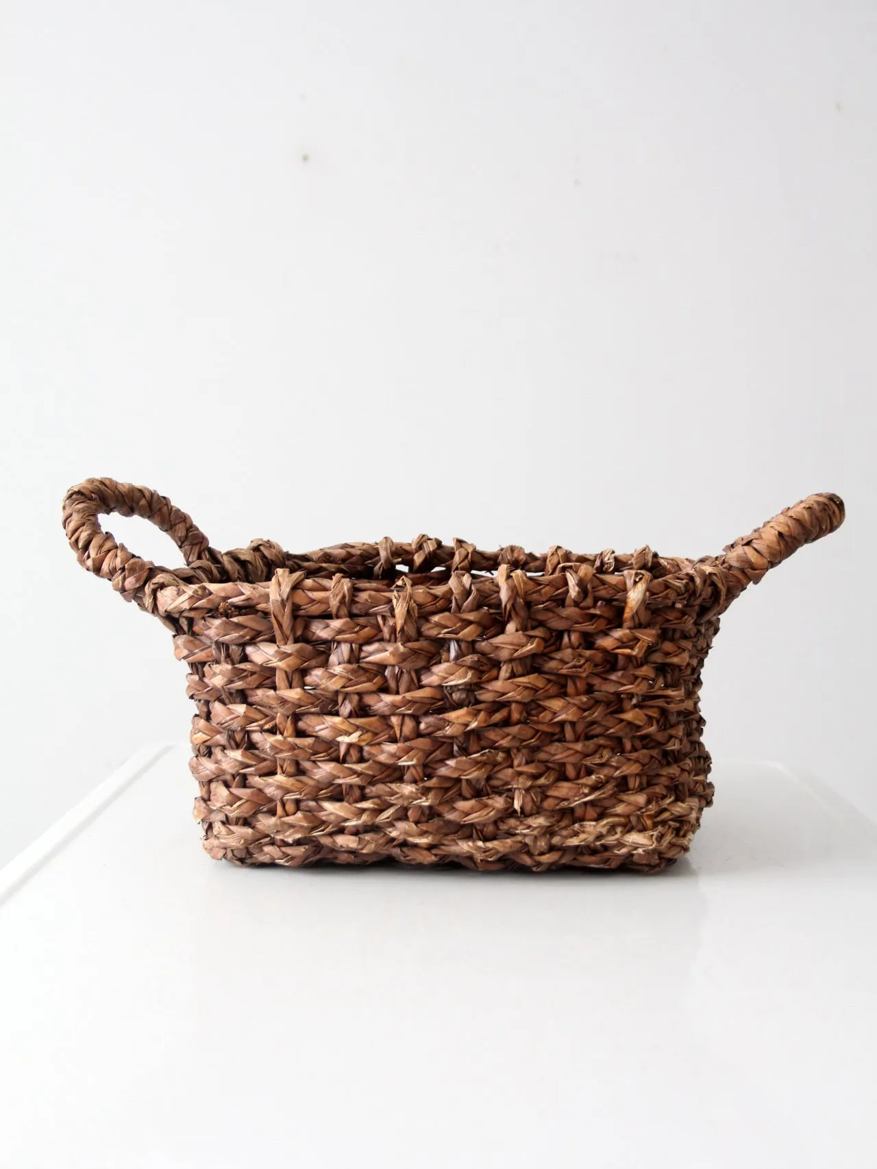 vintage woven organizer basket