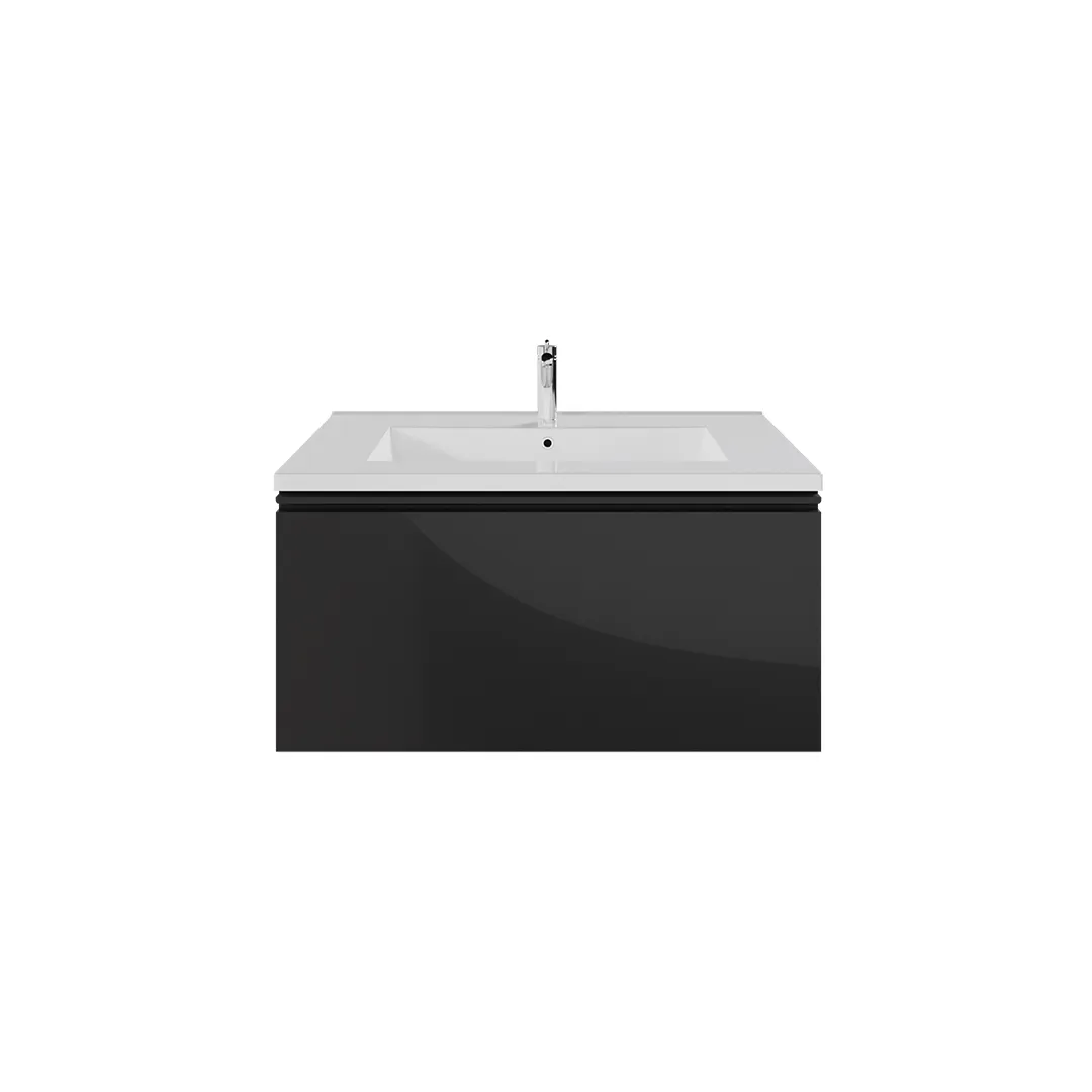 Wall-mount Vanity 24" x 18" 1 Drawer in Anthracite