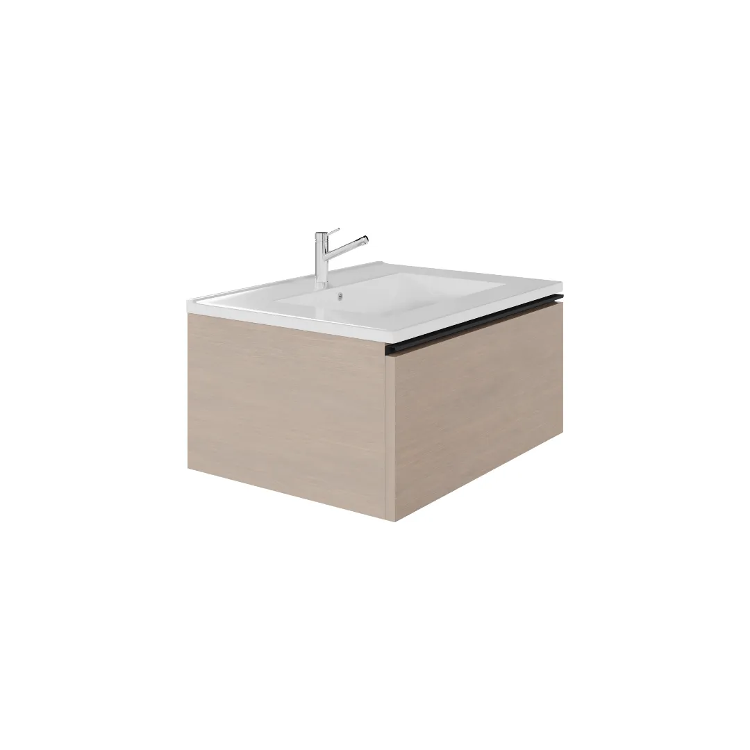 Wall-mount Vanity 24" x 18" 1 Drawer in Sandy Grey