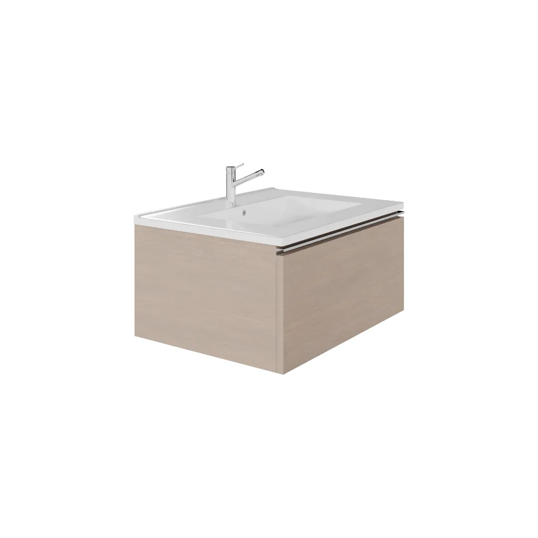 Wall-mount Vanity 24" x 18" 1 Drawer in Sandy Grey