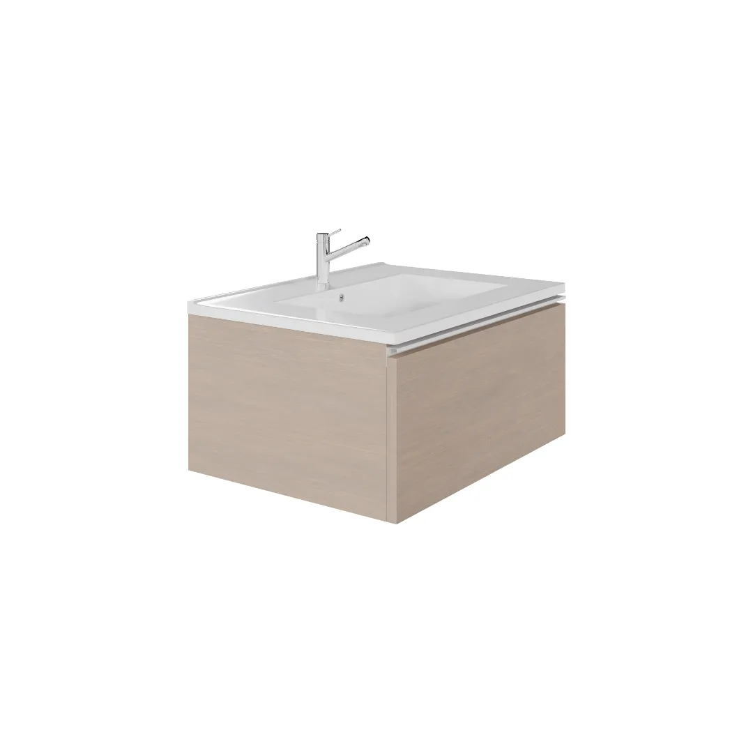 Wall-mount Vanity 24" x 18" 1 Drawer in Sandy Grey