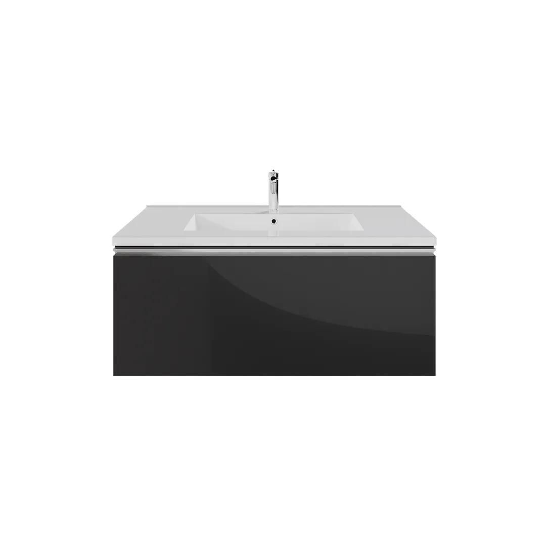 Wall-mount Vanity 32" x 18" 1 Drawer in Anthracite