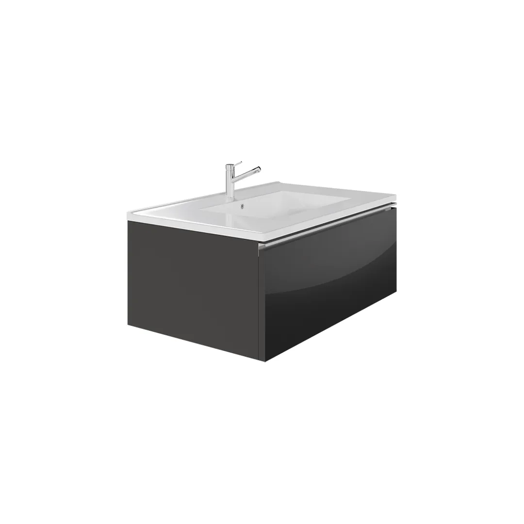 Wall-mount Vanity 32" x 18" 1 Drawer in Anthracite