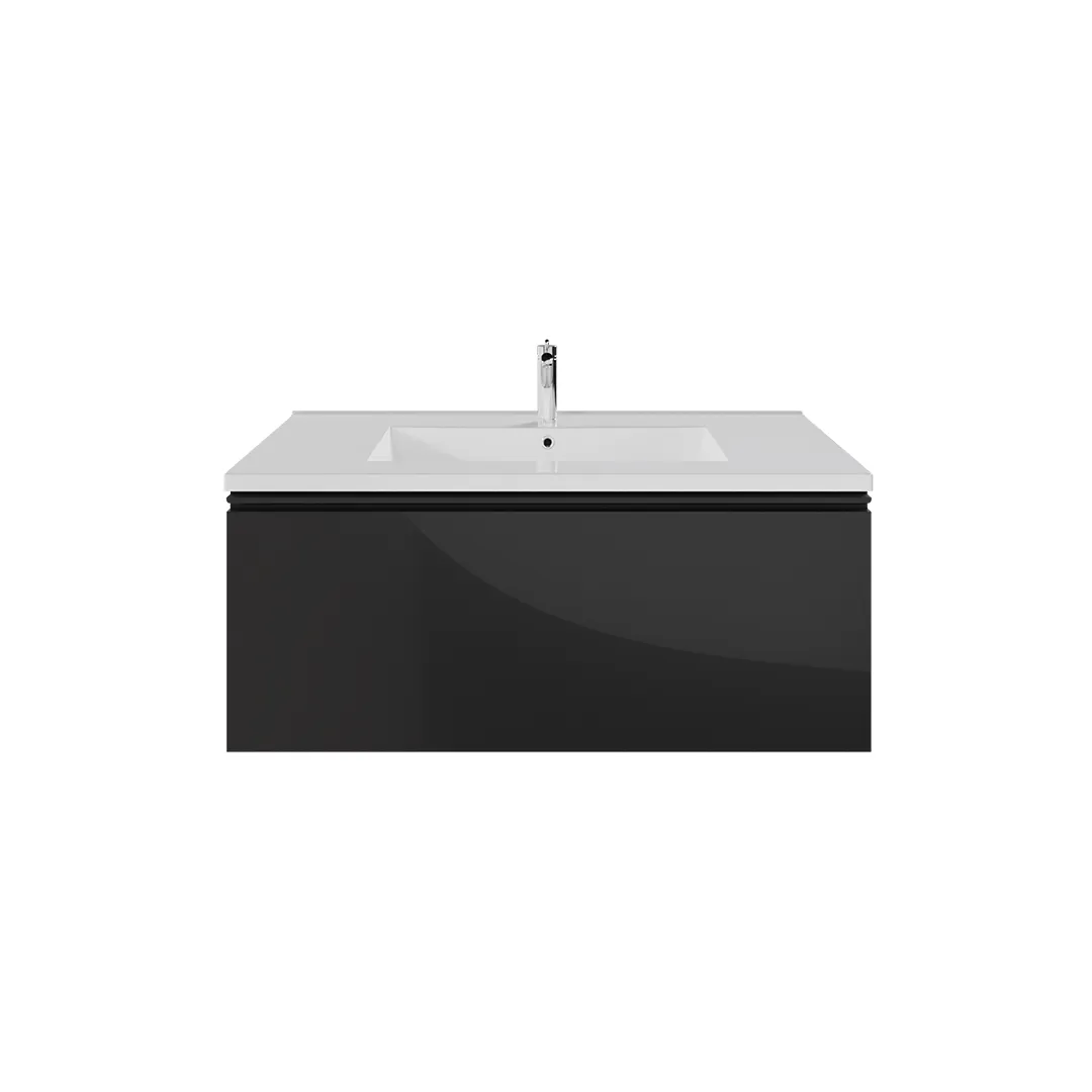 Wall-mount Vanity 32" x 18" 1 Drawer in Anthracite