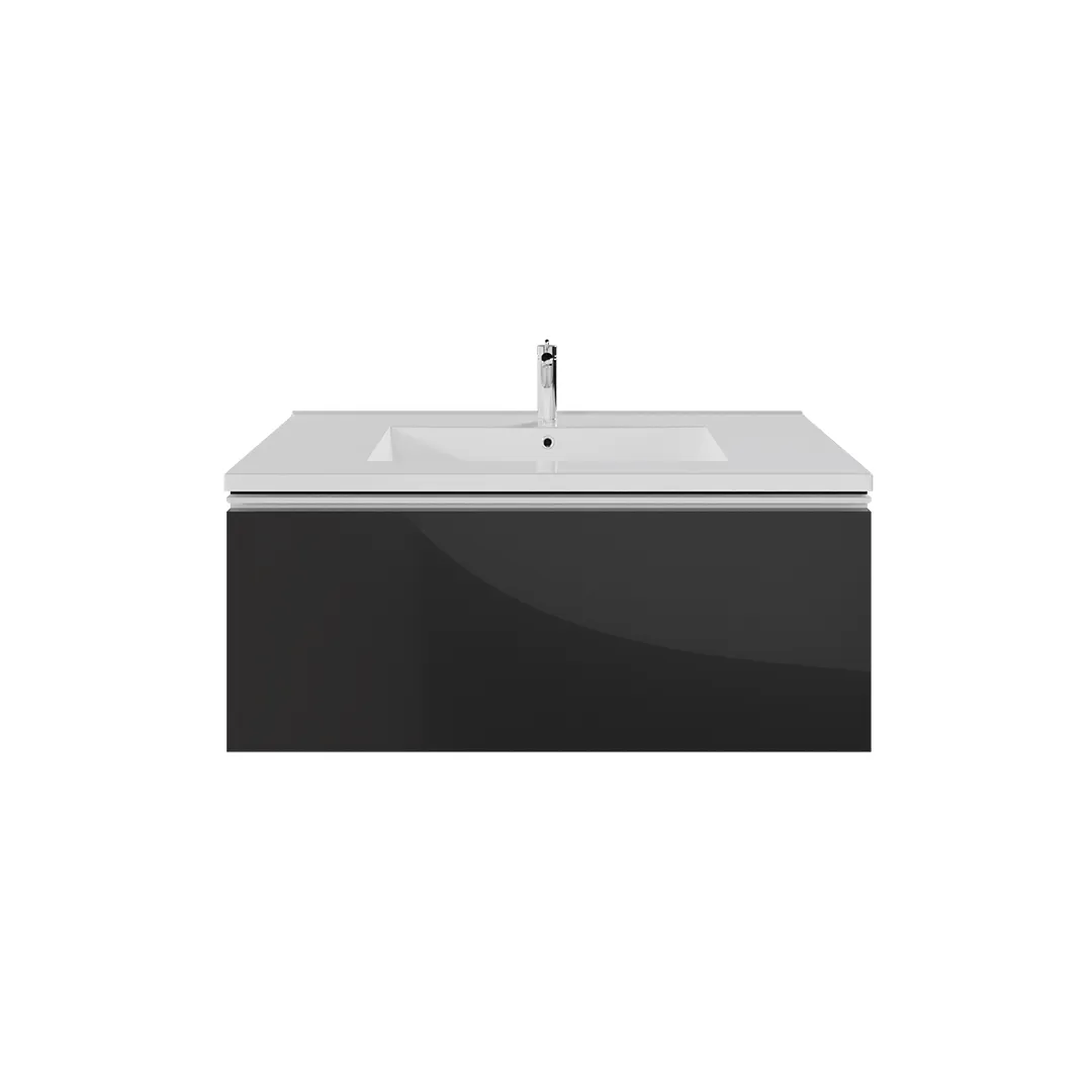 Wall-mount Vanity 32" x 18" 1 Drawer in Anthracite