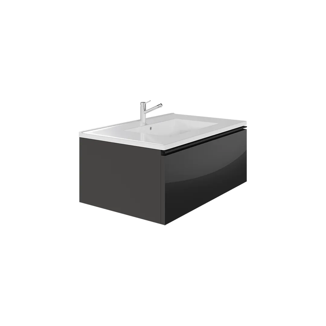 Wall-mount Vanity 32" x 18" 1 Drawer in Anthracite