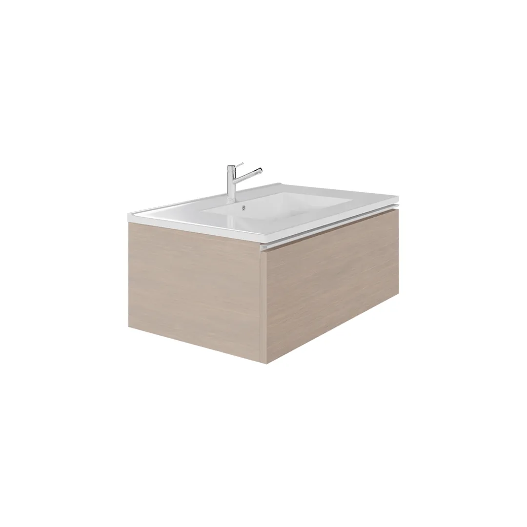 Wall-mount Vanity 32" x 18" 1 Drawer in Sandy Grey