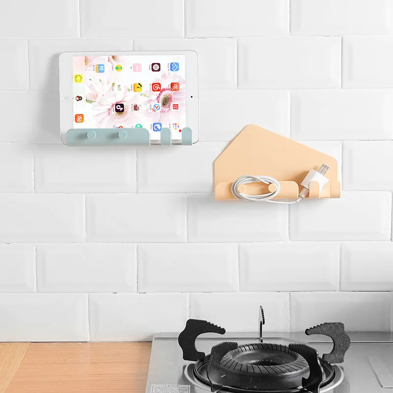 Wall-Mounted Sticky Organizer Phone Holder Rack